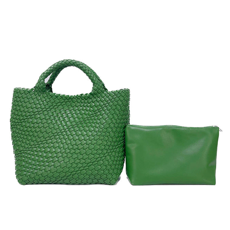 Women's Woven Vegetable Basket Portable Soft Handbags