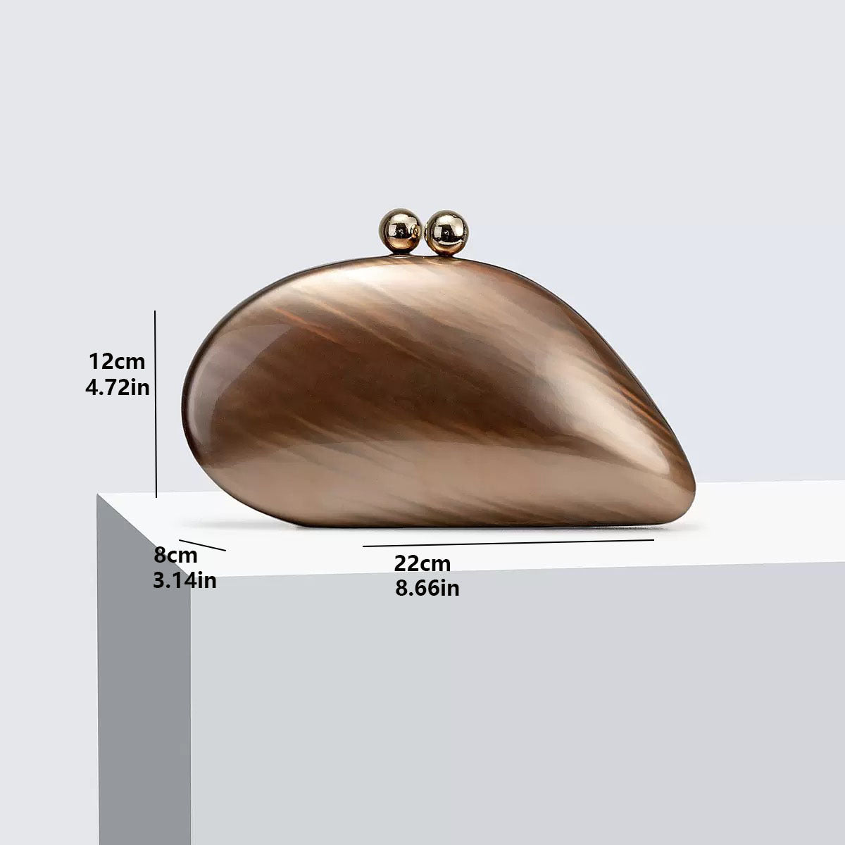 Clutch Solid Color Acrylic Long Chain Evening Bags