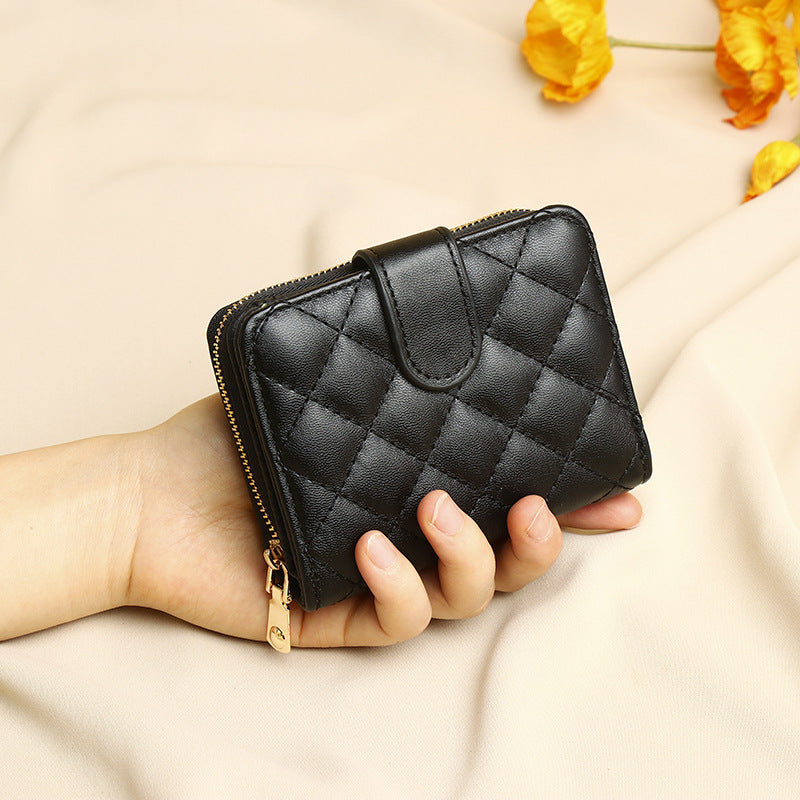Women's High-grade Rhombus Short Expanding Korean Ladies Wallets