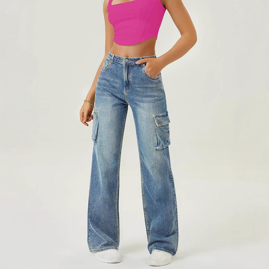 Women's Waist Retro Fashion Casual Versatile Slimming Women's Jeans
