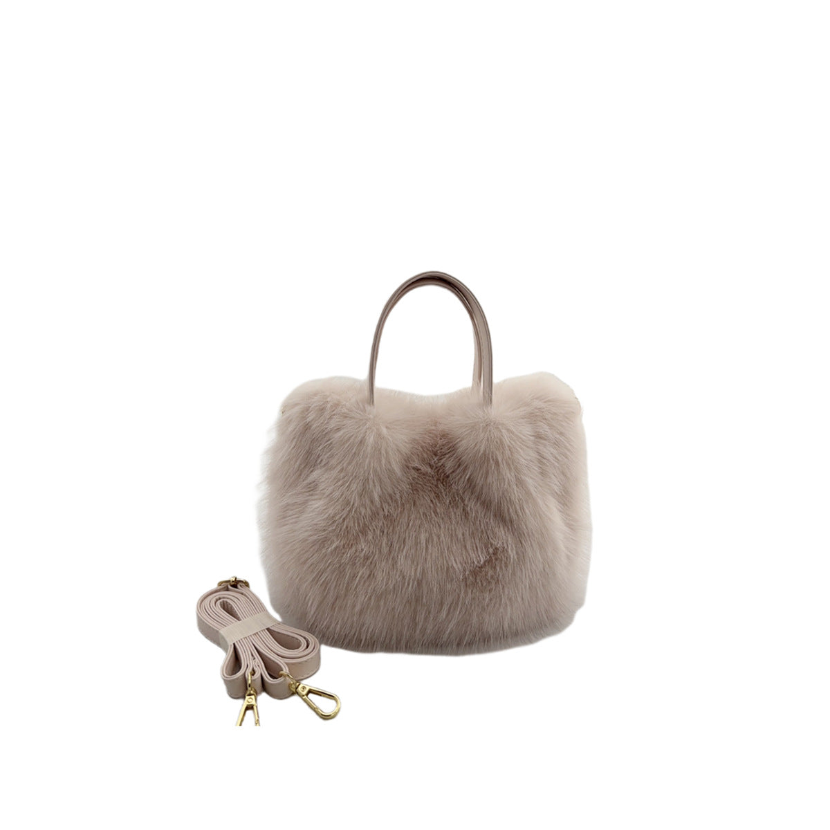 Women's Imitation Fox Fur Vegetable Basket Handbags