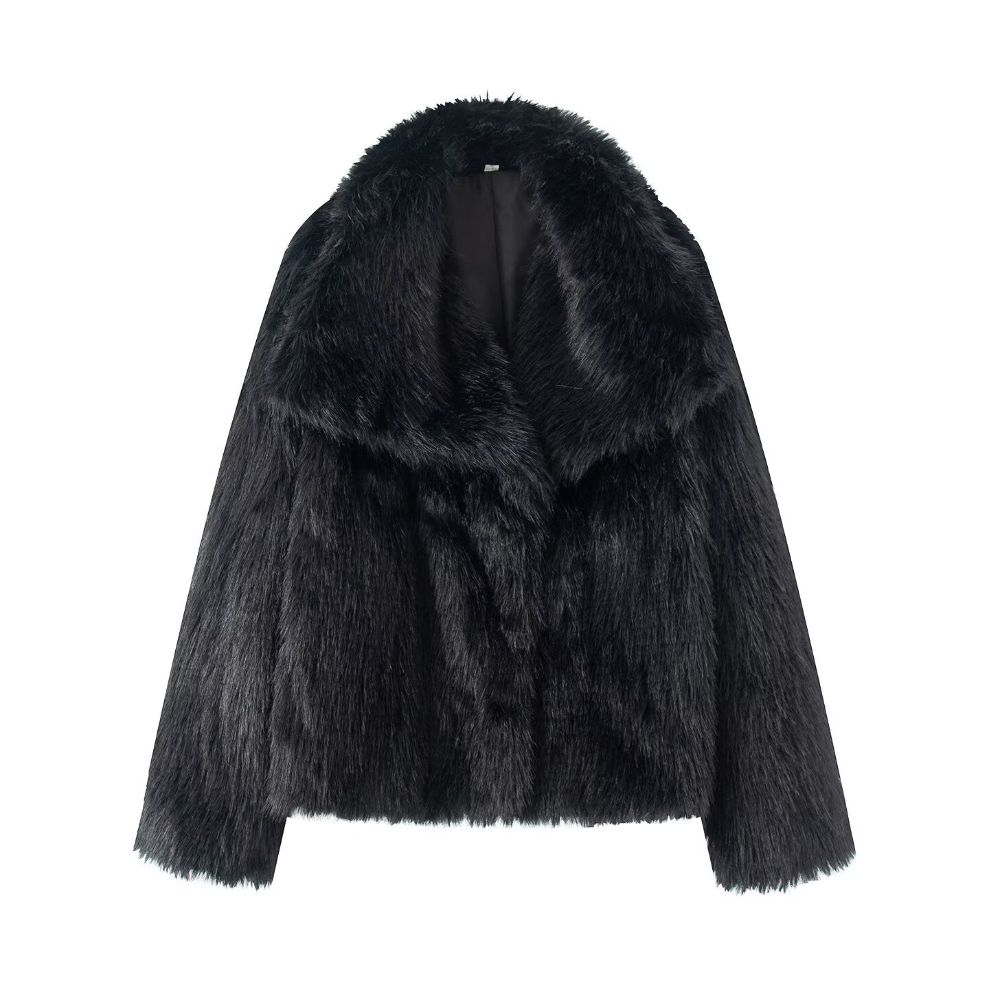 Women's Fashion Casual Imitation Fur Elegant Lapel Coats
