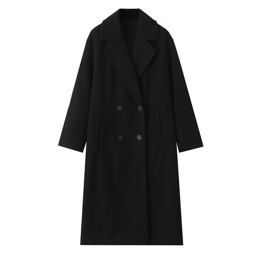 Autumn Loose Soft Double Breasted Overcoat Coats