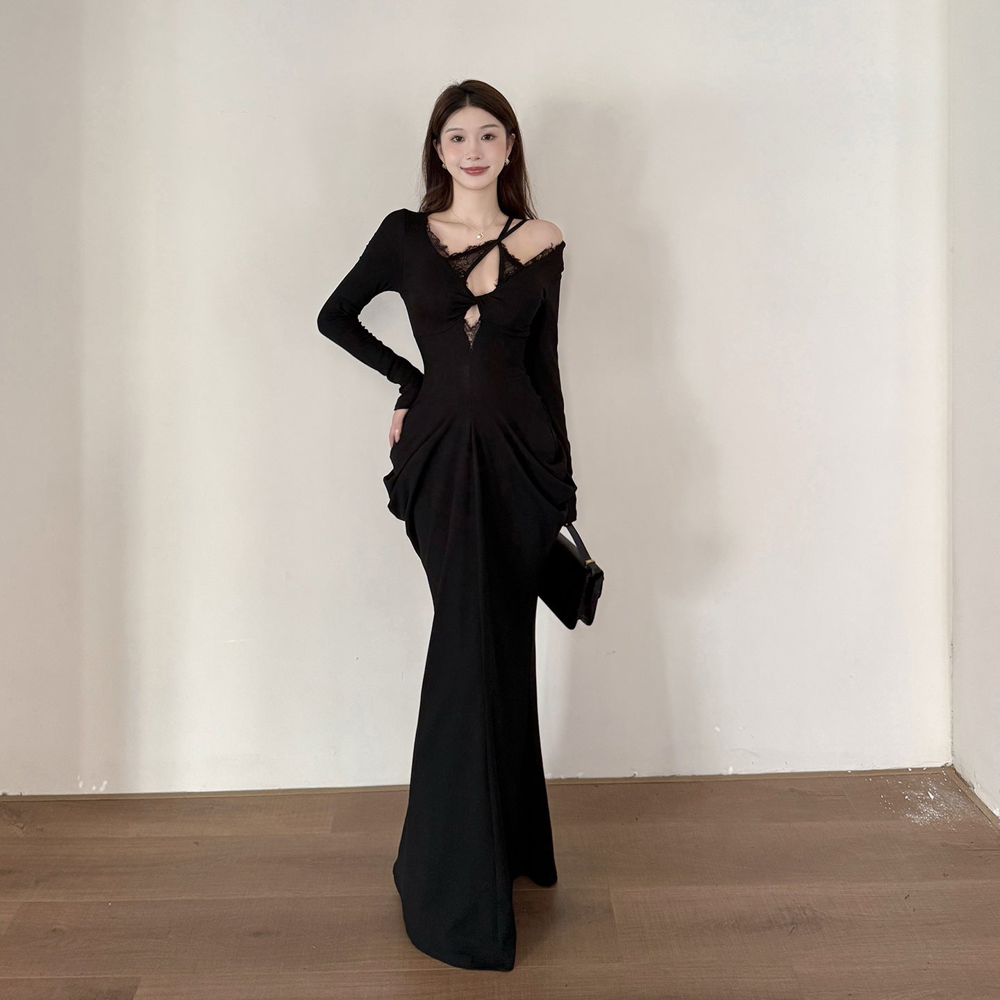 Women's Pure Style Camel Dark Dress Sexy Design Dresses