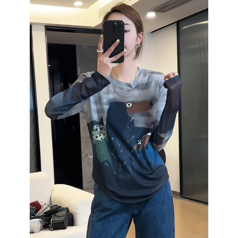 Women's Mesh Long-sleeved For Summer Unique Super Nice Tops