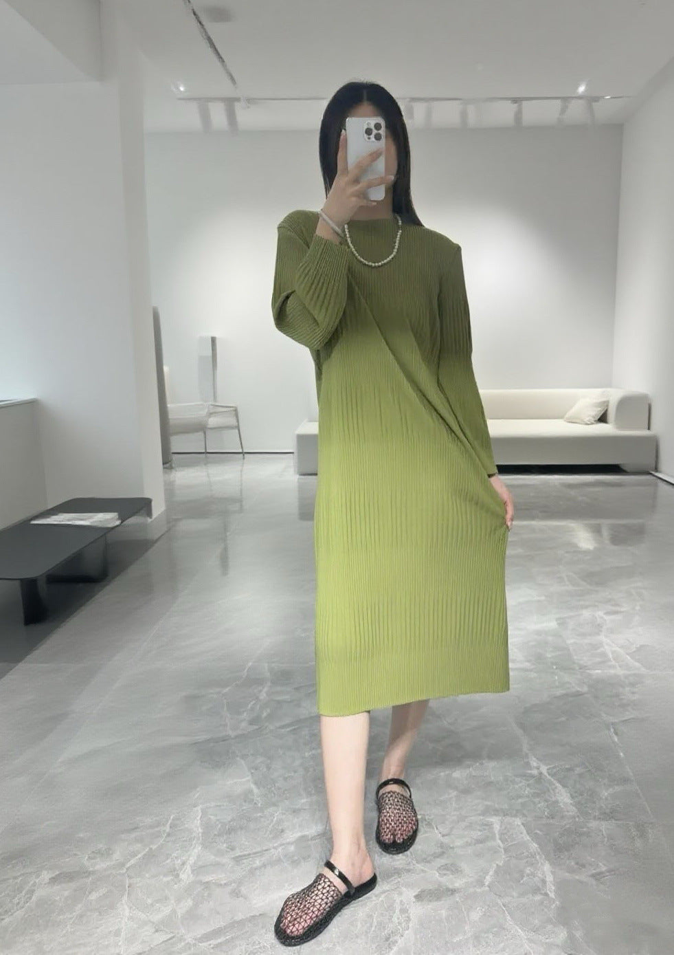 Women's Dress Autumn Temperament Commute Solid Color Dresses