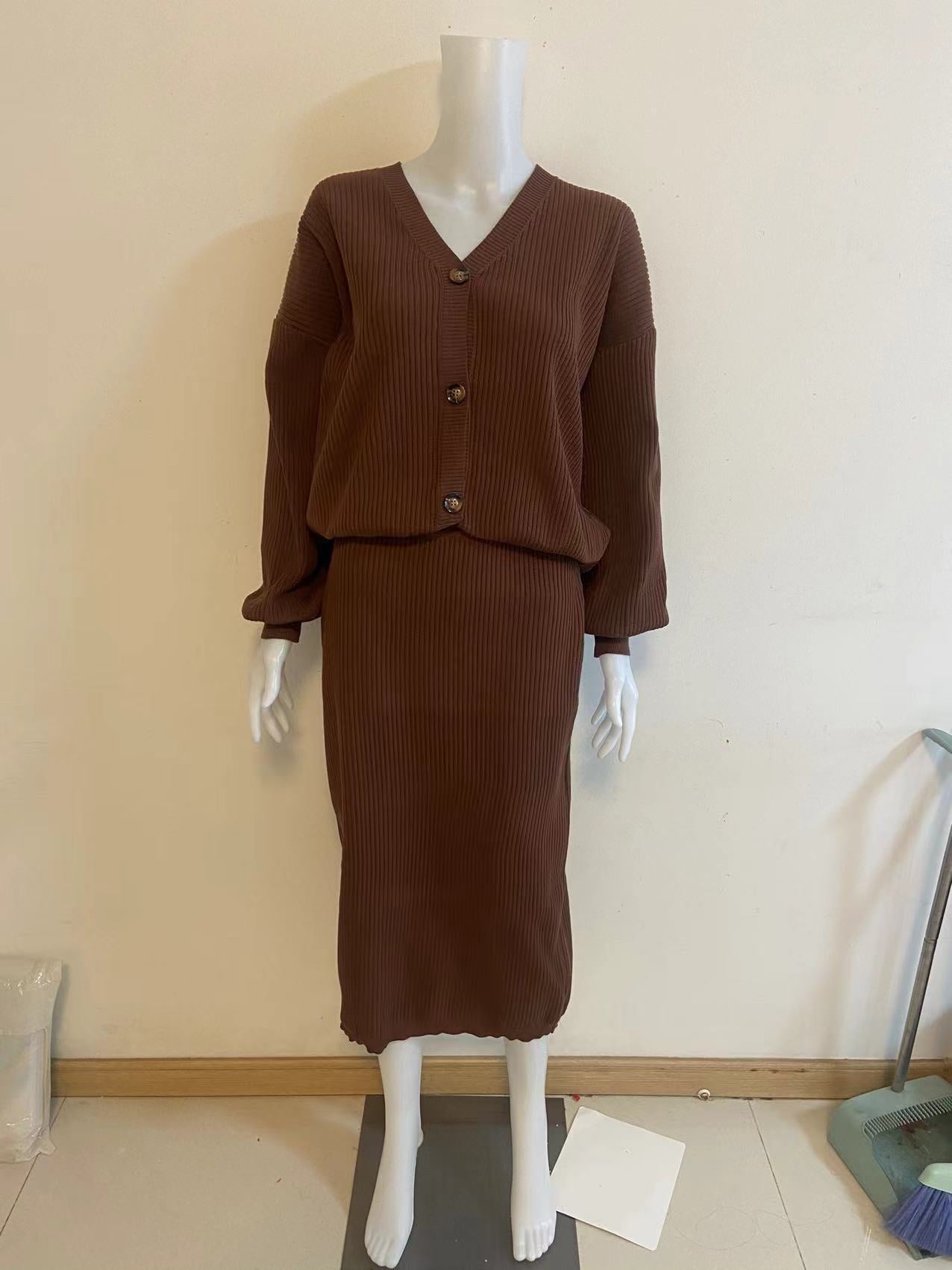 Women's Winter Casual Knitted Long Dress Idle Sweaters