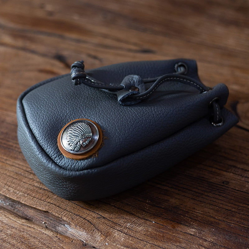 Men's Handmade Retro First Layer Cowhide Cover Men's Waist Packs