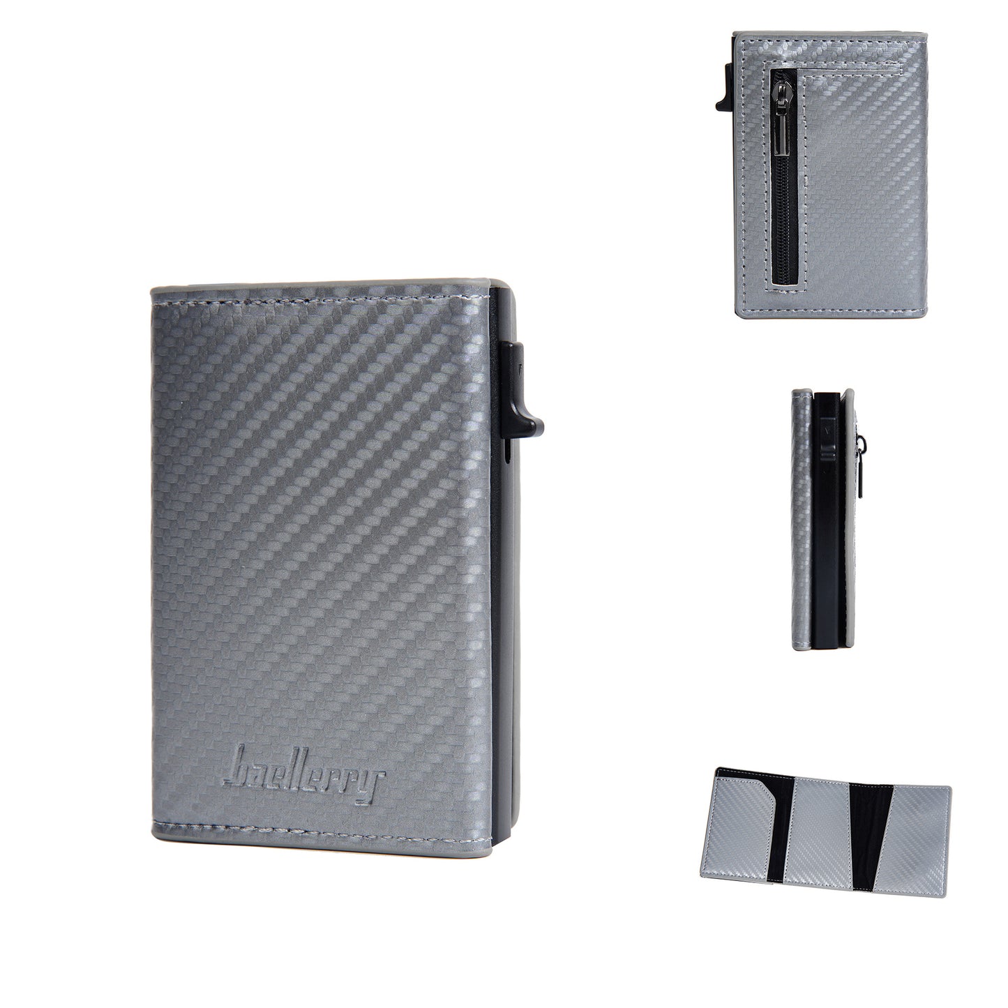 Men's Carbon Fiber Multiple Slots Automatic Pop-up Card Holder