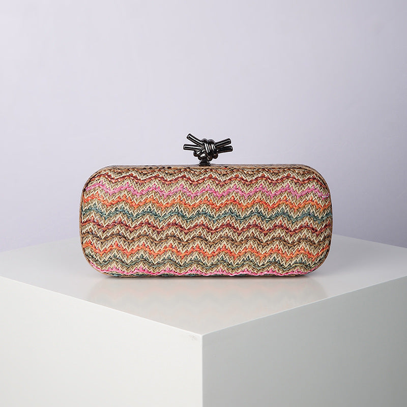 Women's Chain Dinner Grass Yam Woven Evening Bags