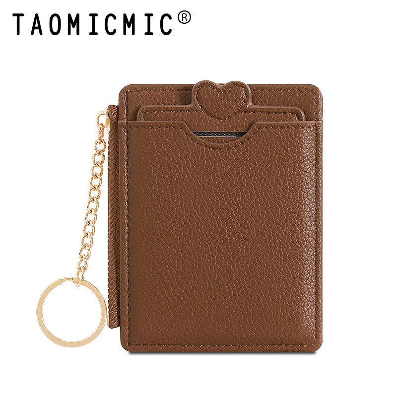 Women's Korean Style Love Meal Protective Cover Card Holder