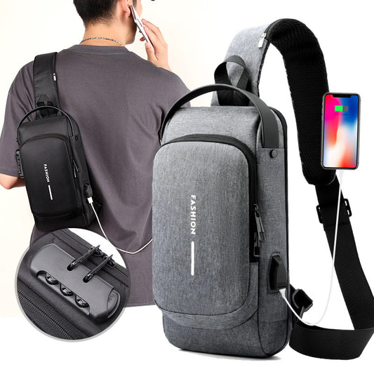 Men's Innovative Charming Slouchy Motorcycle Password Men's Chest Bags
