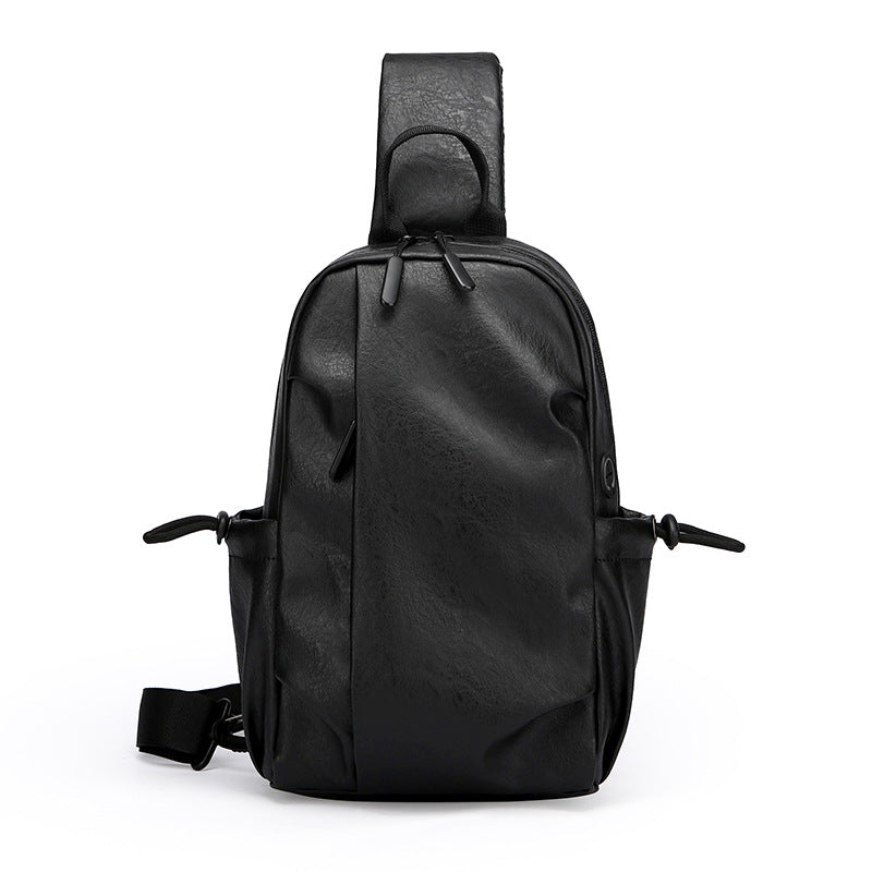 Men's Retro Trendy Waterproof Large Capacity Flat Men's Chest Bags