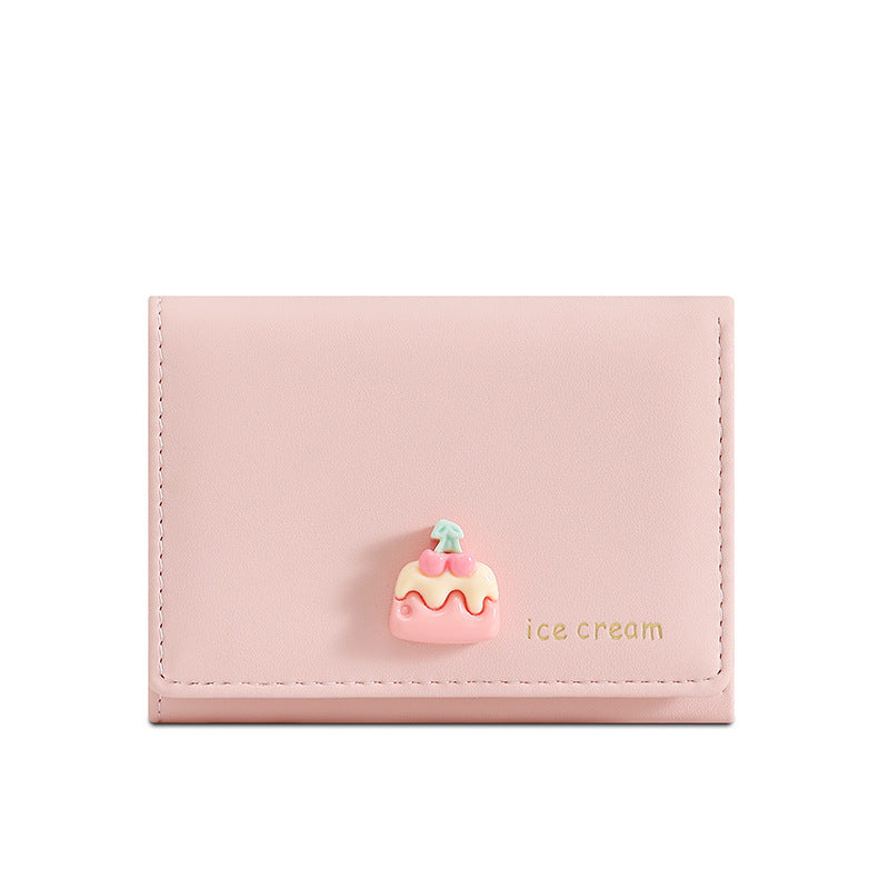 Women's Style Cute Short Trendy Cartoon Leather Ladies Wallets