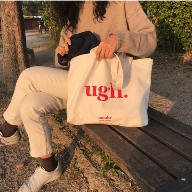 Artistic Simple Large Capacity Korean Canvas Shoulder Bags