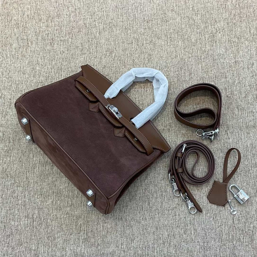 Women's Suede Leather Kelly High Sense Handbags