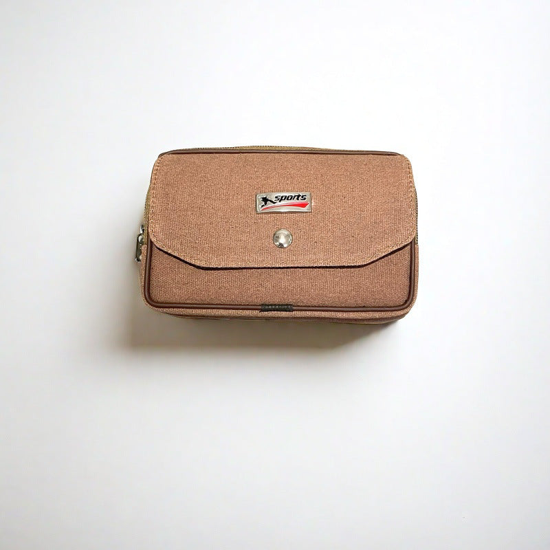 Men's Canvas Mobile Large Capacity Construction Site Men's Waist Packs