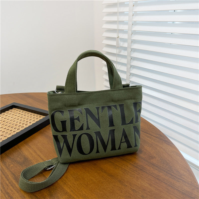 Thailand Canvas Design Portable Letter Large Crossbody Bags