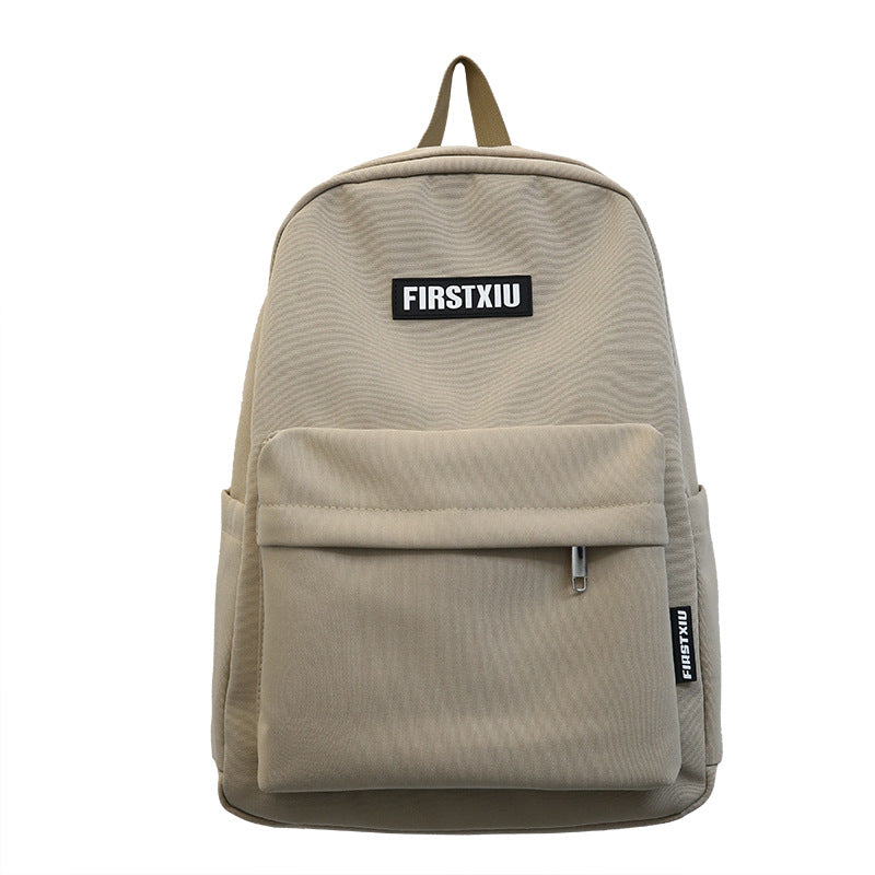 Women's Junior High College Solid Color Minimalist Middle School Students' Schoolbags