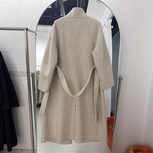 Women's Overcoat Wool Romantic Elegant Stand Collar Design Woolen Coats