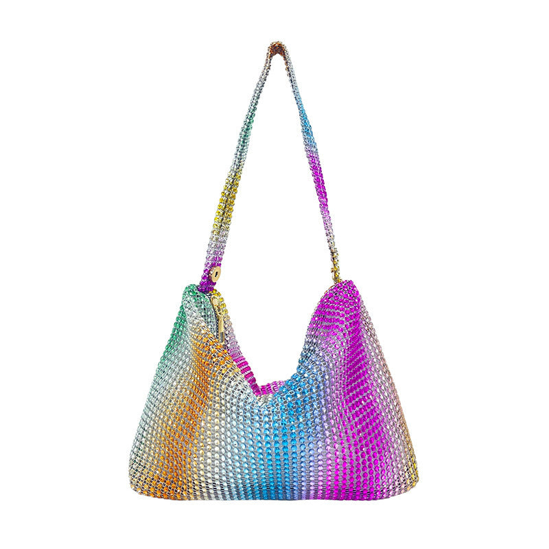 Women's Underarm Simple Fashion Clutch Color Rhinestone Evening Bags