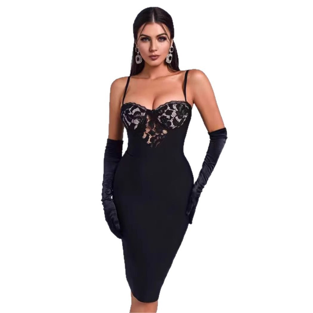 Women's Summer Fashion Sexy Embroidered Suspender Dress Dresses