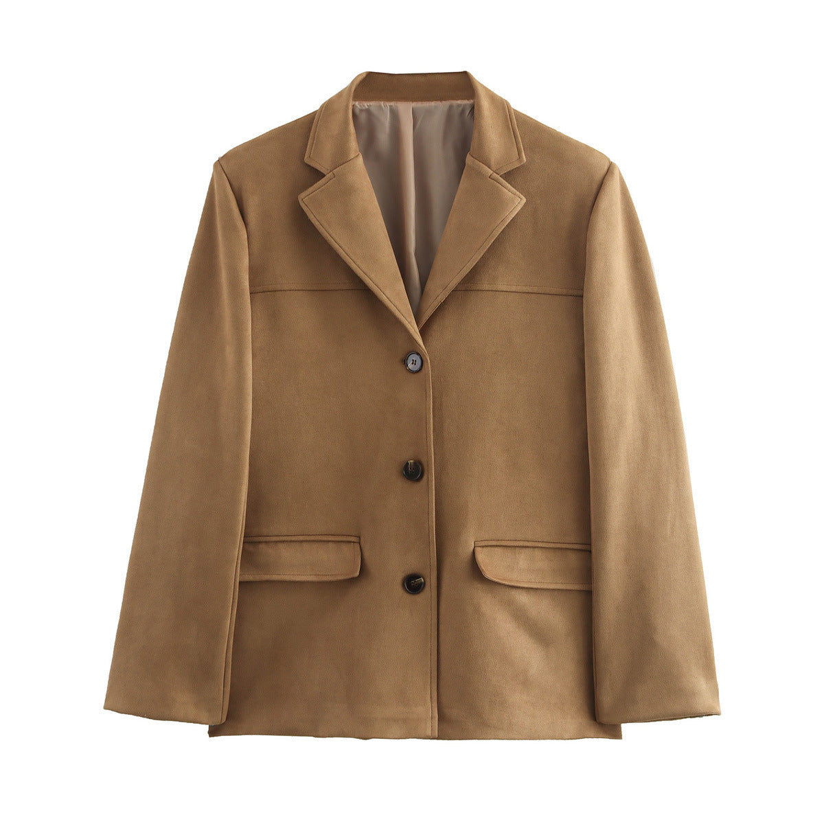 Women's New Autumn Fashion Suede Single-breasted Blazers