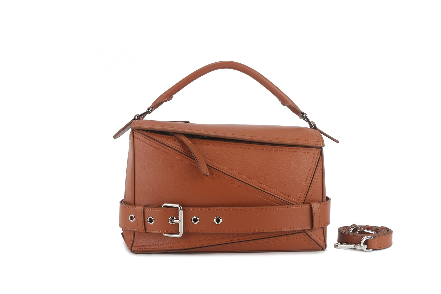 Women's & Men's & Geometric Motorcycle Leather Suede Portable Handbags