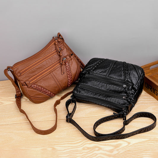 Women's Fashion Soft Leather Textured Large Capacity Bags