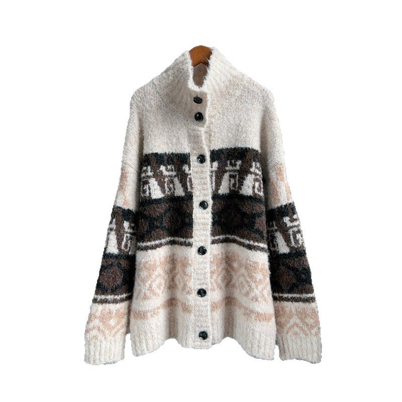 Women's Idle Style High Neck Thickened Outdoor Coats