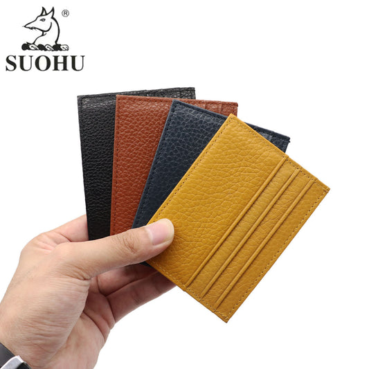 Attractive Leather Document First Layer Cowhide Card Holder