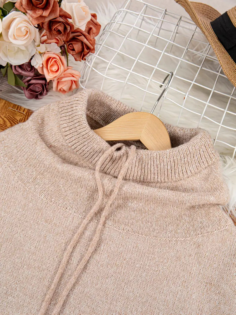 Women's Turtleneck Front Pocket Loose Casual Oversized Sweaters
