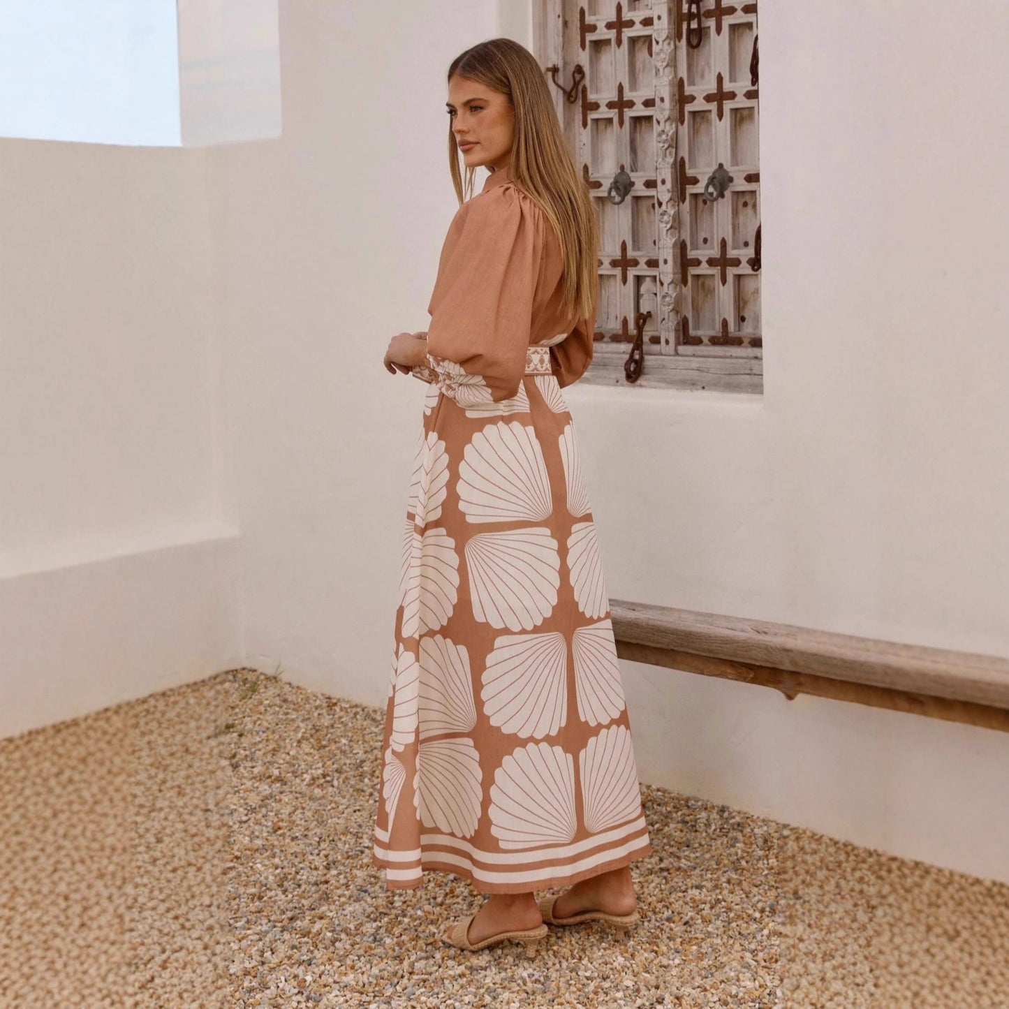 Beautiful Casual Fashion Linen Printed Elegant Dress