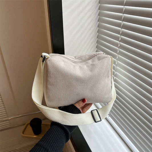 Women's Winter Fashion Corduroy Underarm Pouch Mixed Crossbody Bags
