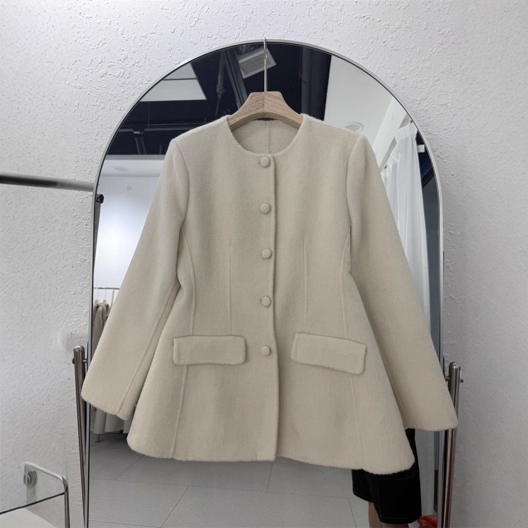 Women's Autumn Fashionable Temperamental Commuter Design Solid Color Single-breasted Coats
