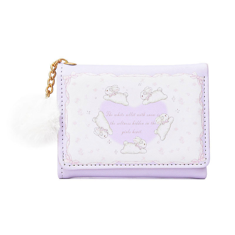 Korean Dream Three-fold Little Bunny Document Cute Ladies Wallets
