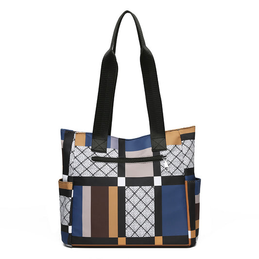 Women's Summer Fashion Portable Texture Plaid Commuter Shoulder Bags