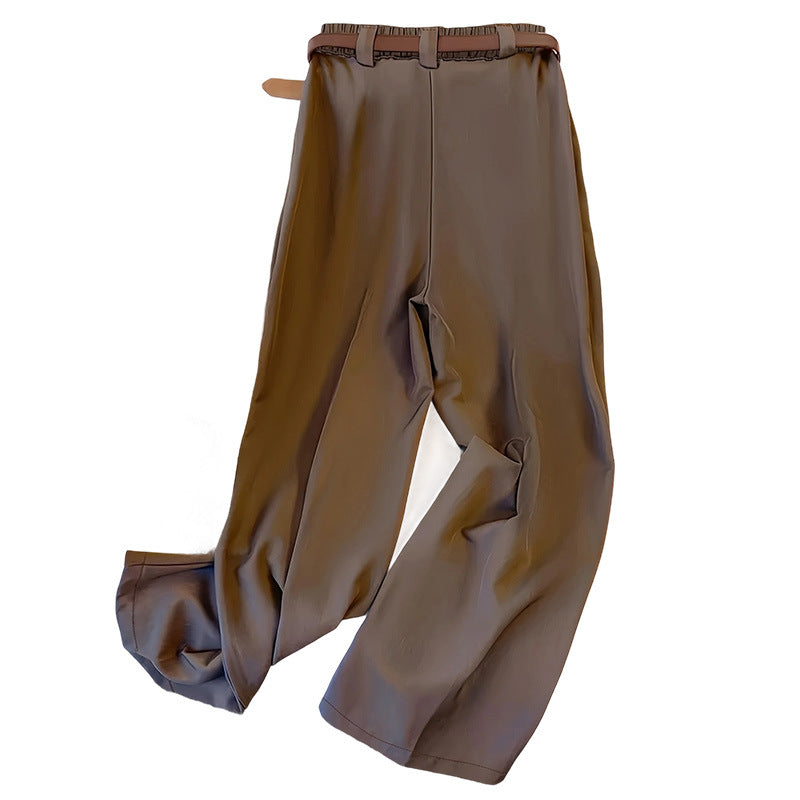 High Waist Wide Leg Casual Mopping Floor Pants