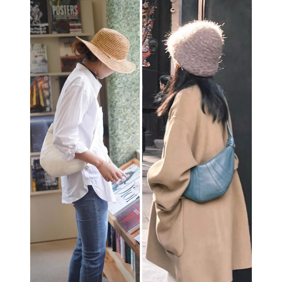 Women's Niche Lazy Dumpling Spring Genuine Handbags