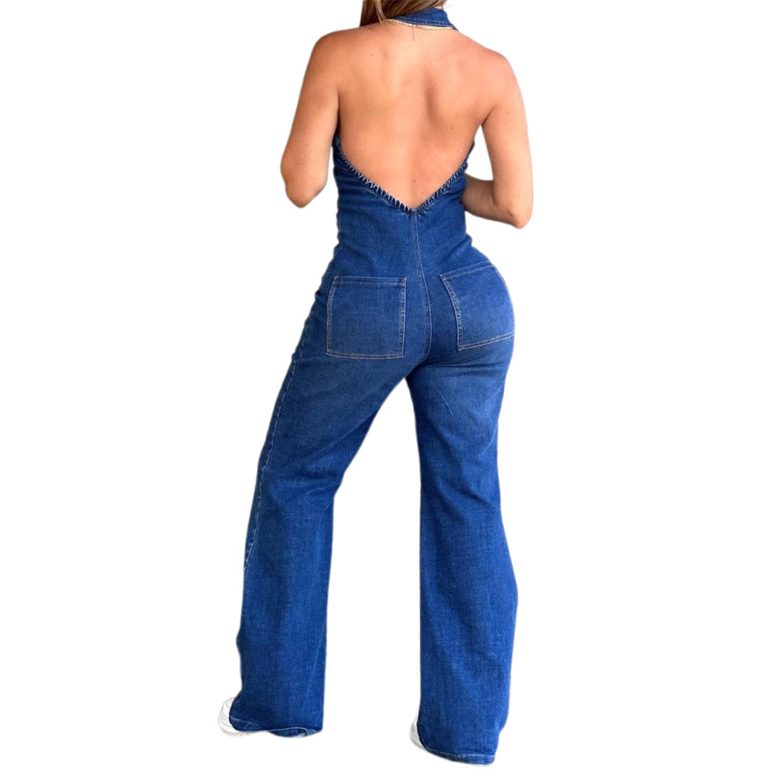 Women's Slim Sleeveless Fashion Street Retro Style Jumpsuits
