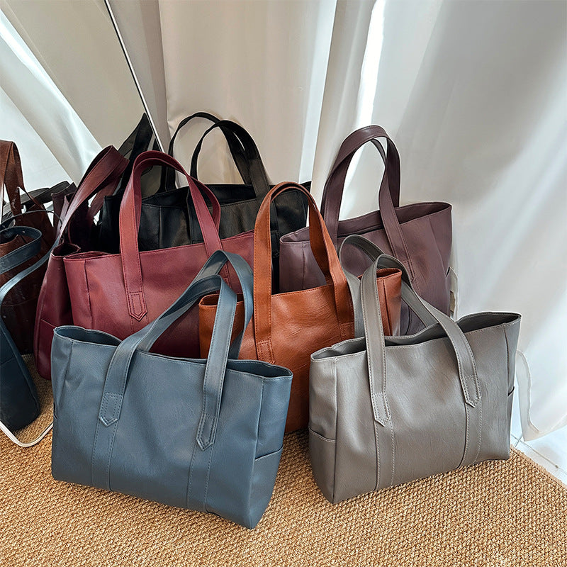 Women's Fashionable Korean Simple Large Capacity Totes Shoulder Bags