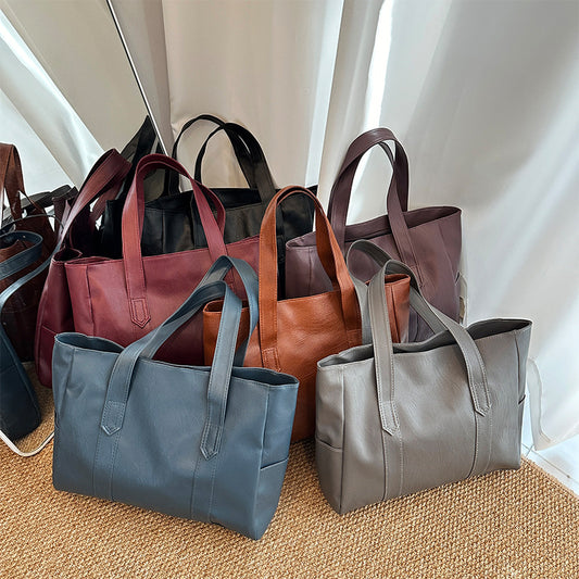 Women's Fashionable Korean Simple Large Capacity Totes Shoulder Bags