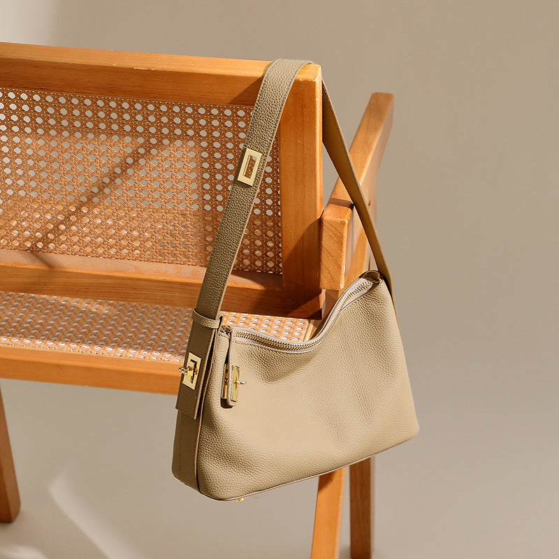 Women's Layer Cowhide Genuine Leather Commuter Dumpling High-grade Bags