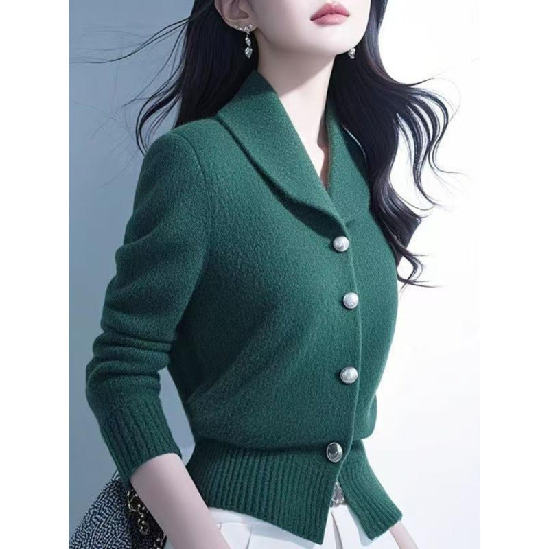 Niche Lapel Chic Unique Soft Glutinous Idle Sweaters