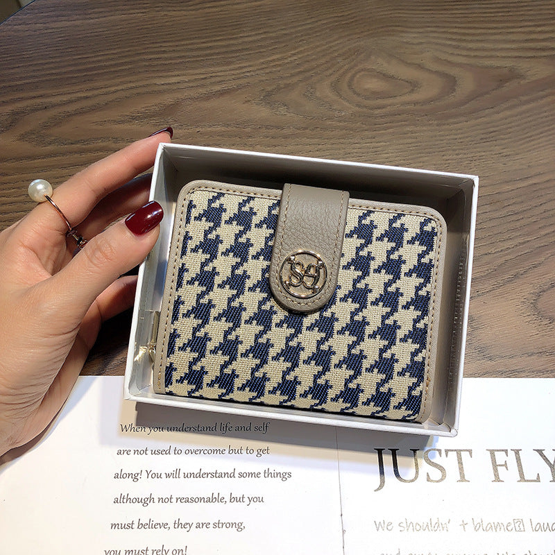 Women's Short Genuine Leather Design Folding Expanding Ladies Wallets