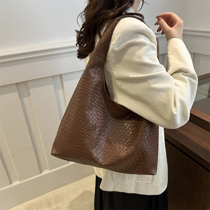 Retro Large Capacity Solid Color Popular Tote Bags
