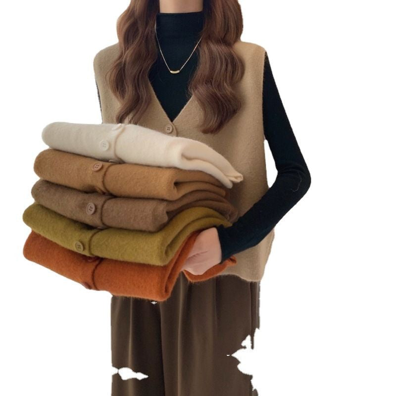 Women's Early Knitted Bandage Dress Small Waistcoat Women's Vest
