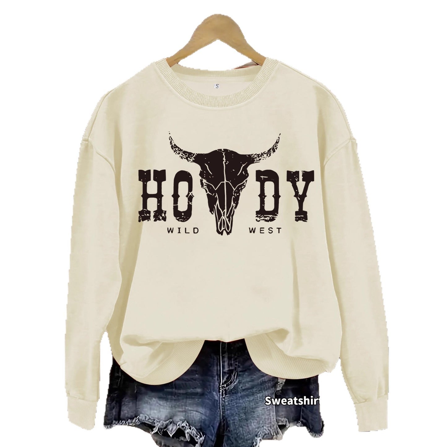 Women's Loose Casual Nomadic Cattle Printed Wear Sweaters