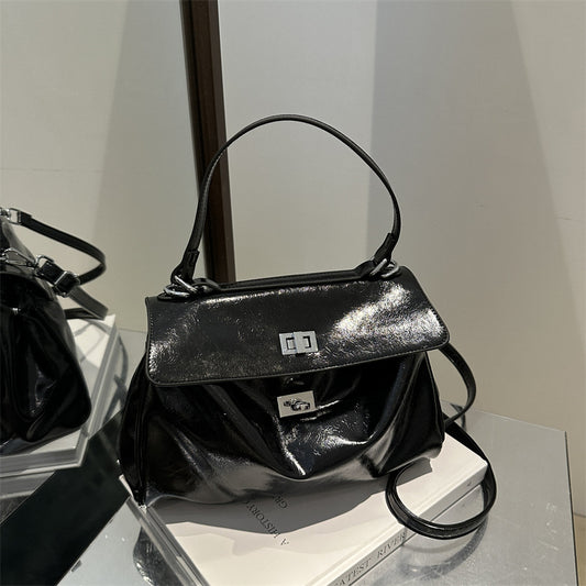 Women's Pleated Portable Autumn Simple Versatile Large Bags