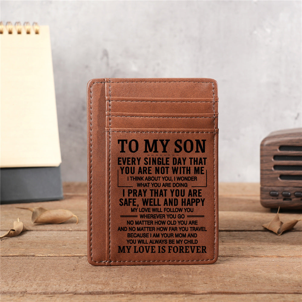 Men's Pocket Bank Credit Laser Engraving Card Holder